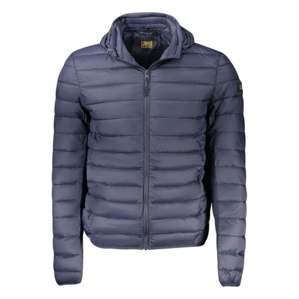 Cavalli Class Padded Jacket Hooded Lightweight Men Blue Jackets